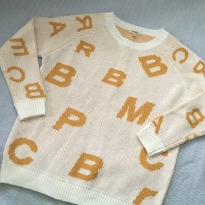Cute Letter Sweater by Timing